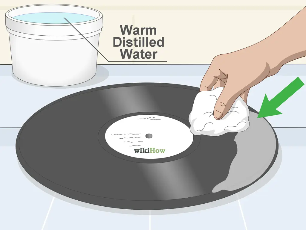 Can you clean a record with a paper towel?