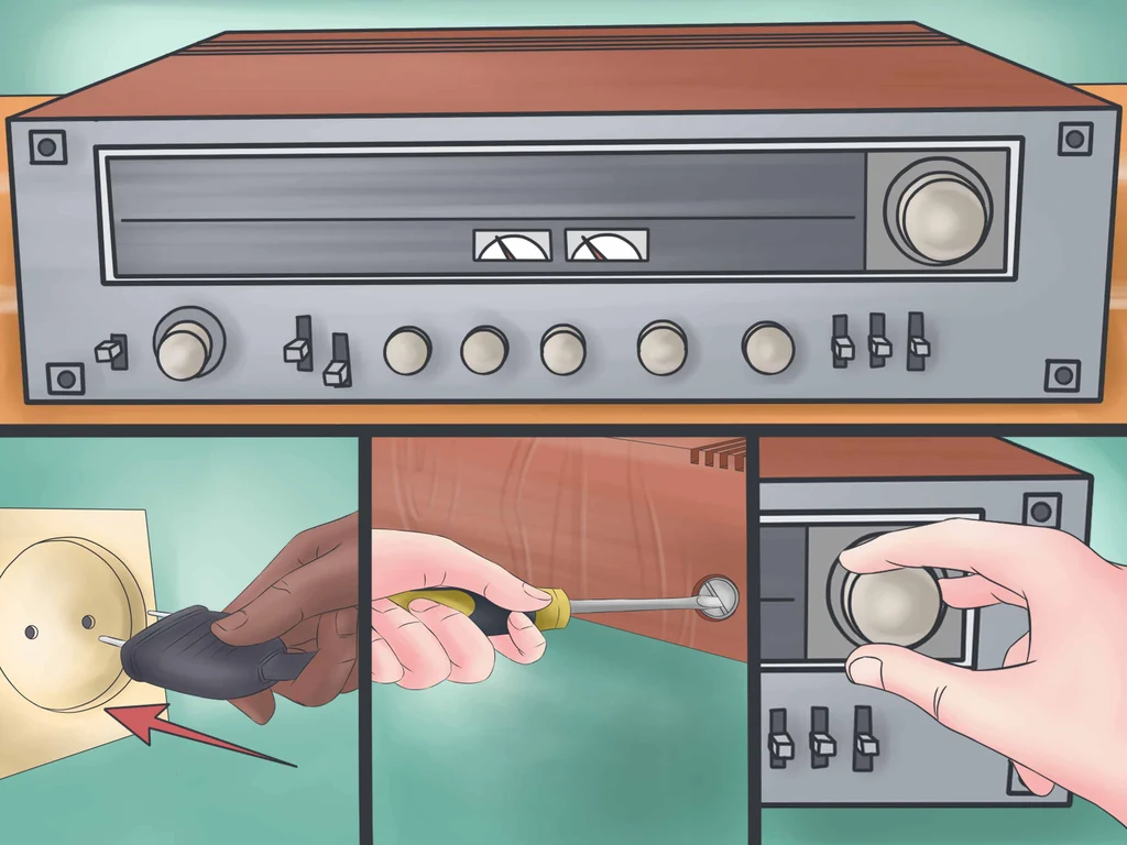 How do you clean an old stereo?