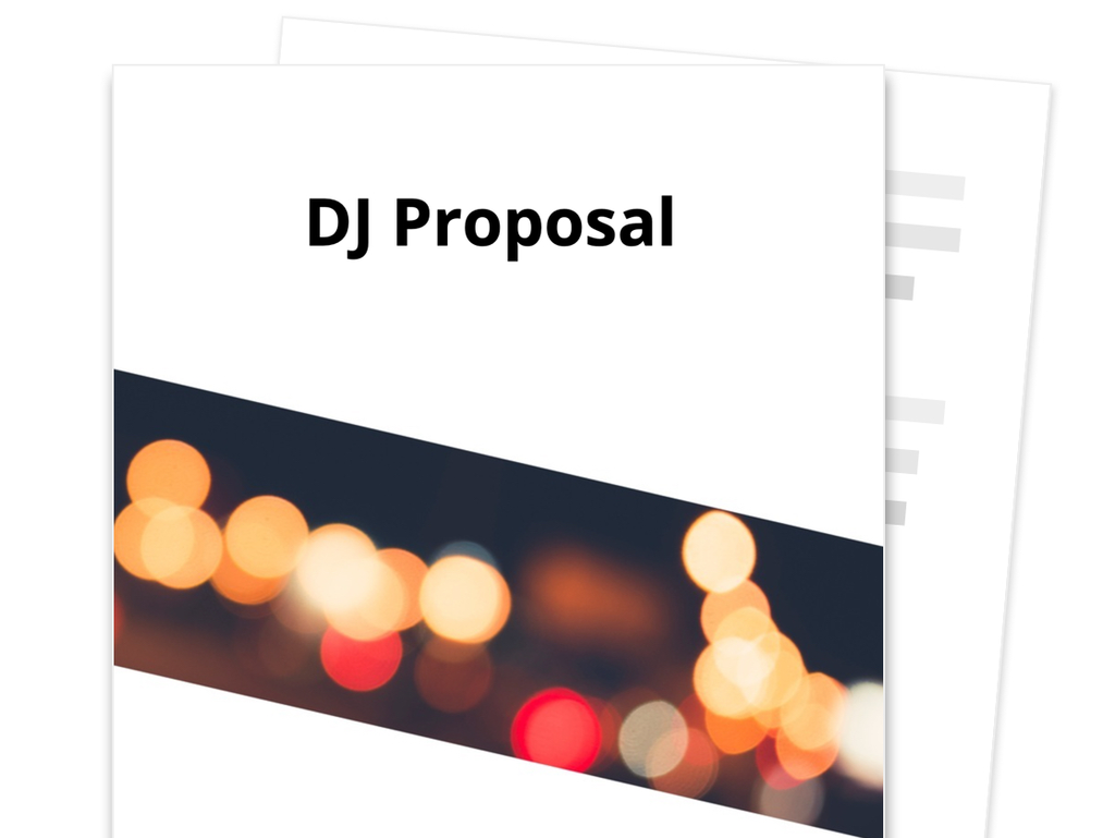 How do you write a DJ proposal?