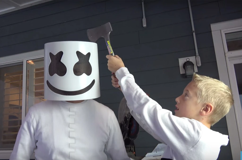 How much did Marshmello pay for his helmet?