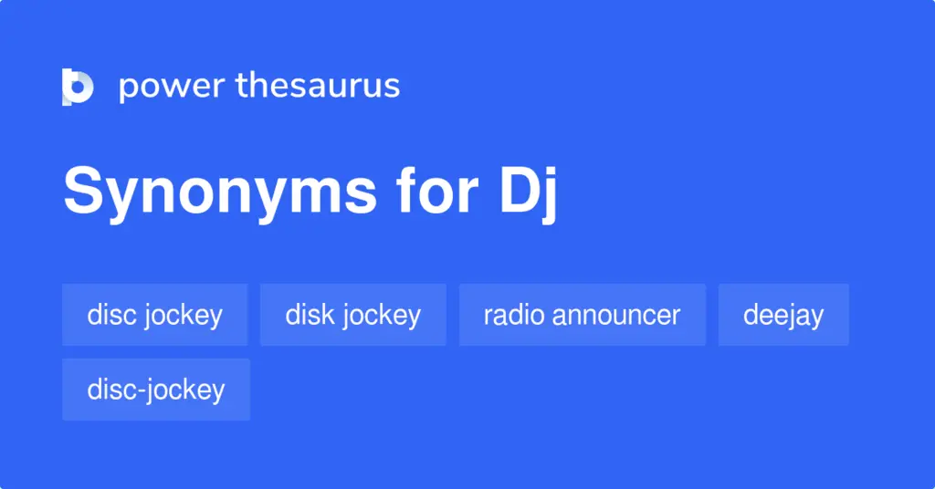 What is a synonym for the word deejay?