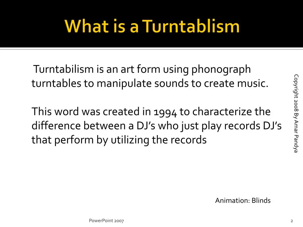 What is the meaning of the word turntablism?