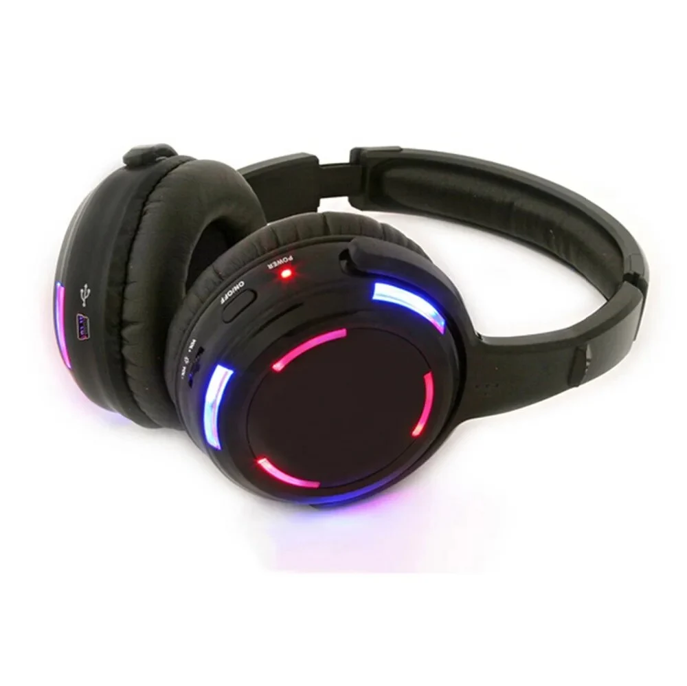 What kind of headphones are used in silent disco?
