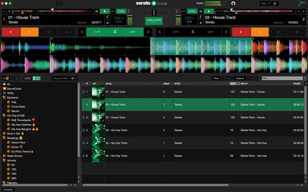 What music platforms are compatible with Serato?