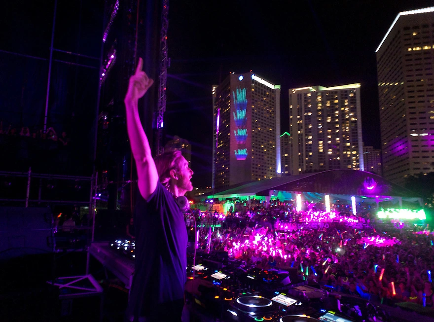 Where did David Guetta play in Miami?