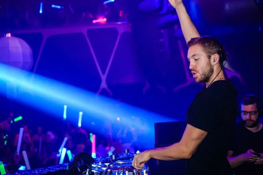 Where does Calvin Harris DJ in Ibiza?