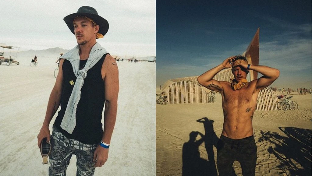 Who was with Diplo at Burning Man?