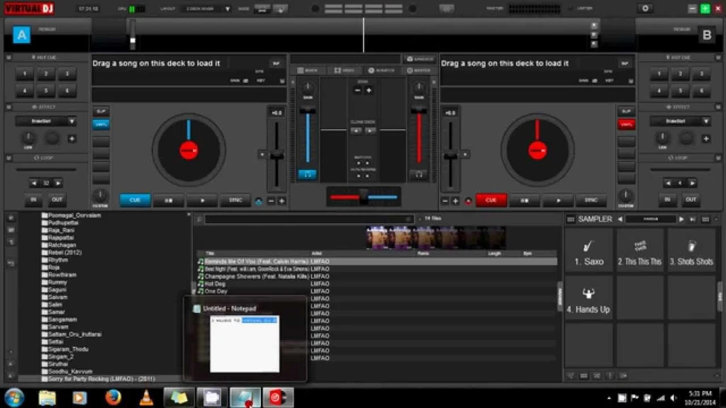 How do I add music to my VirtualDJ controller?