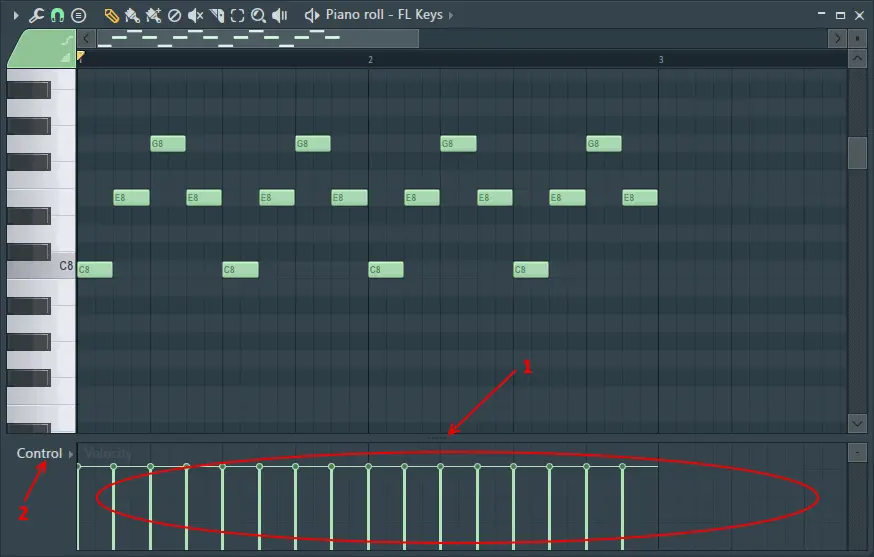 Как сдвинуть все ноты в FL Studio