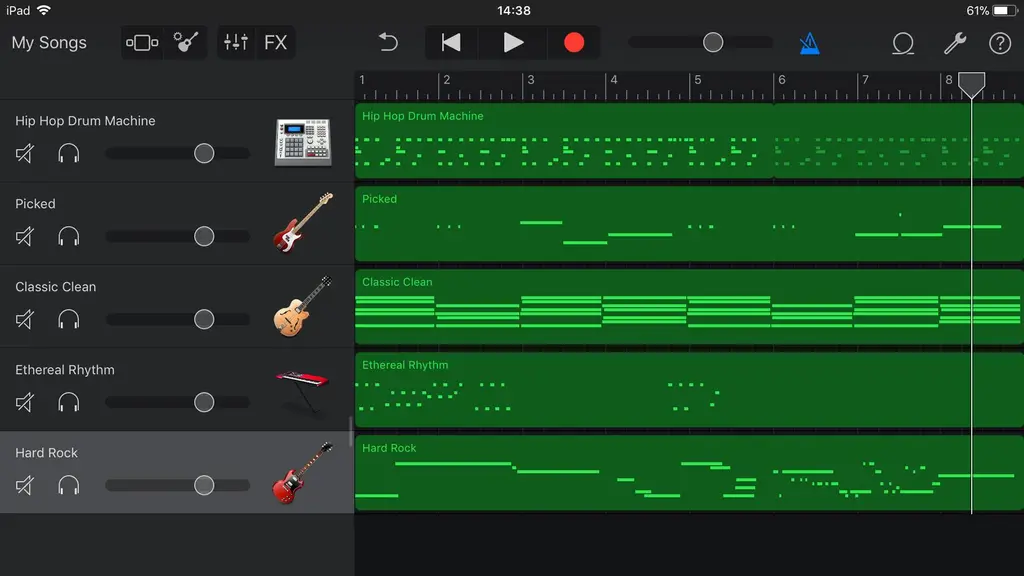 Как писать музыку в GarageBand на iPhone