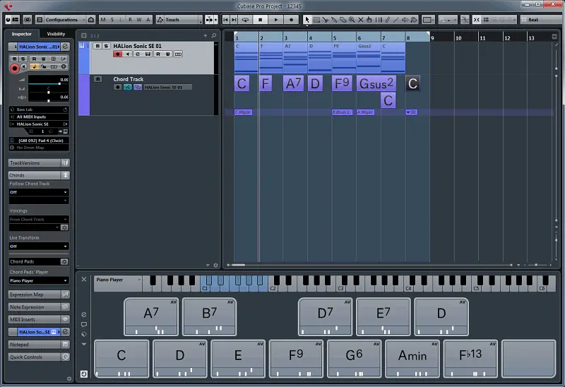 Cubase, Инсерты, копирование